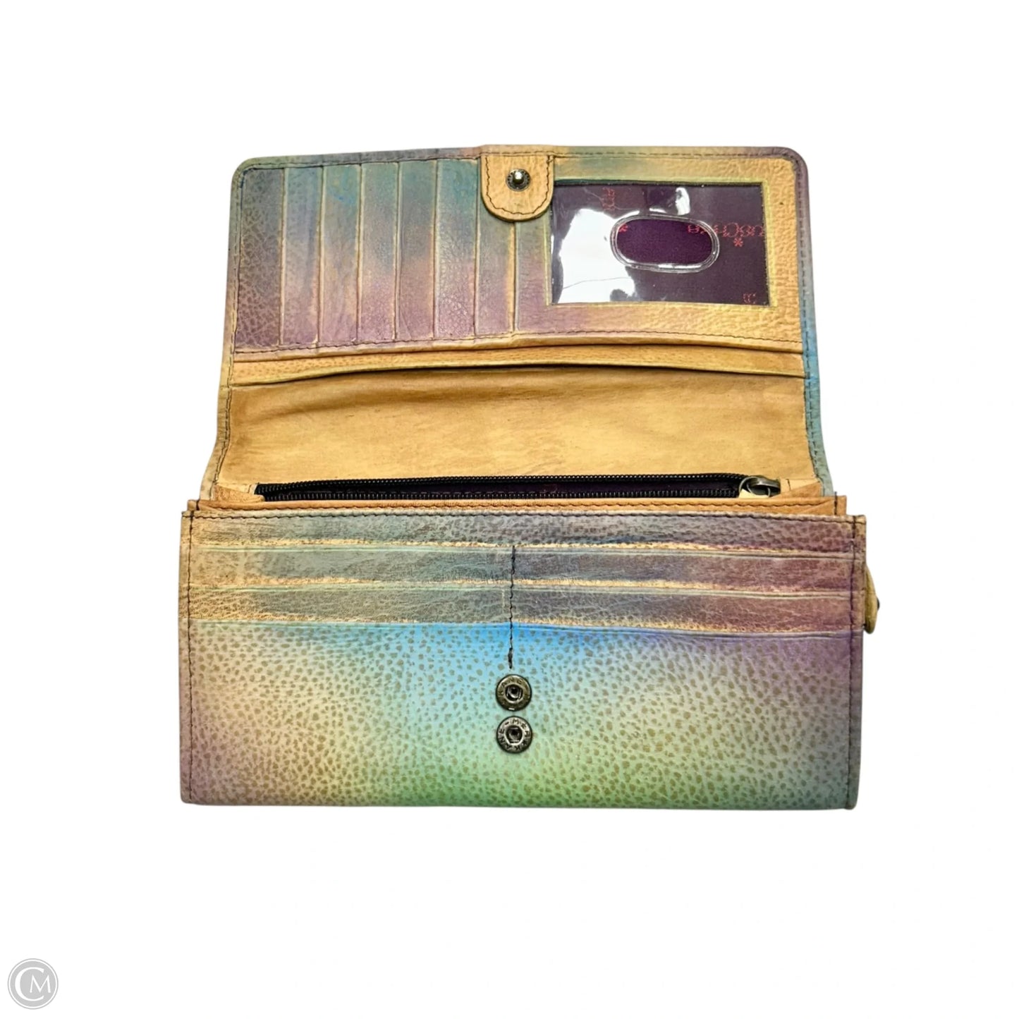 Wallet Leather By Anuschka, Size: Medium