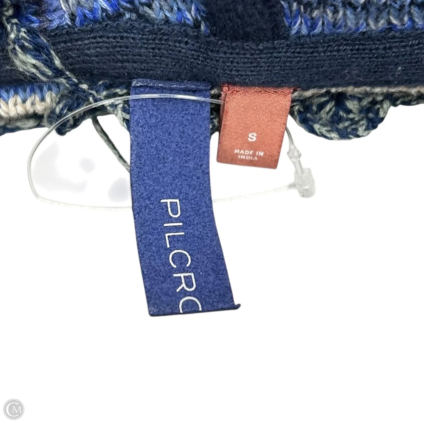 Sweater Short Sleeve By Pilcro In Blue & Cream, Size: S