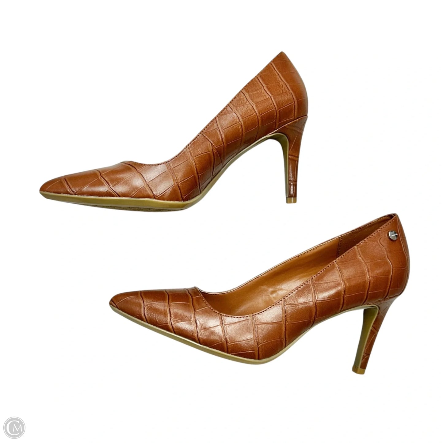 Shoes Heels Kitten By Calvin Klein In Brown, Size: 6
