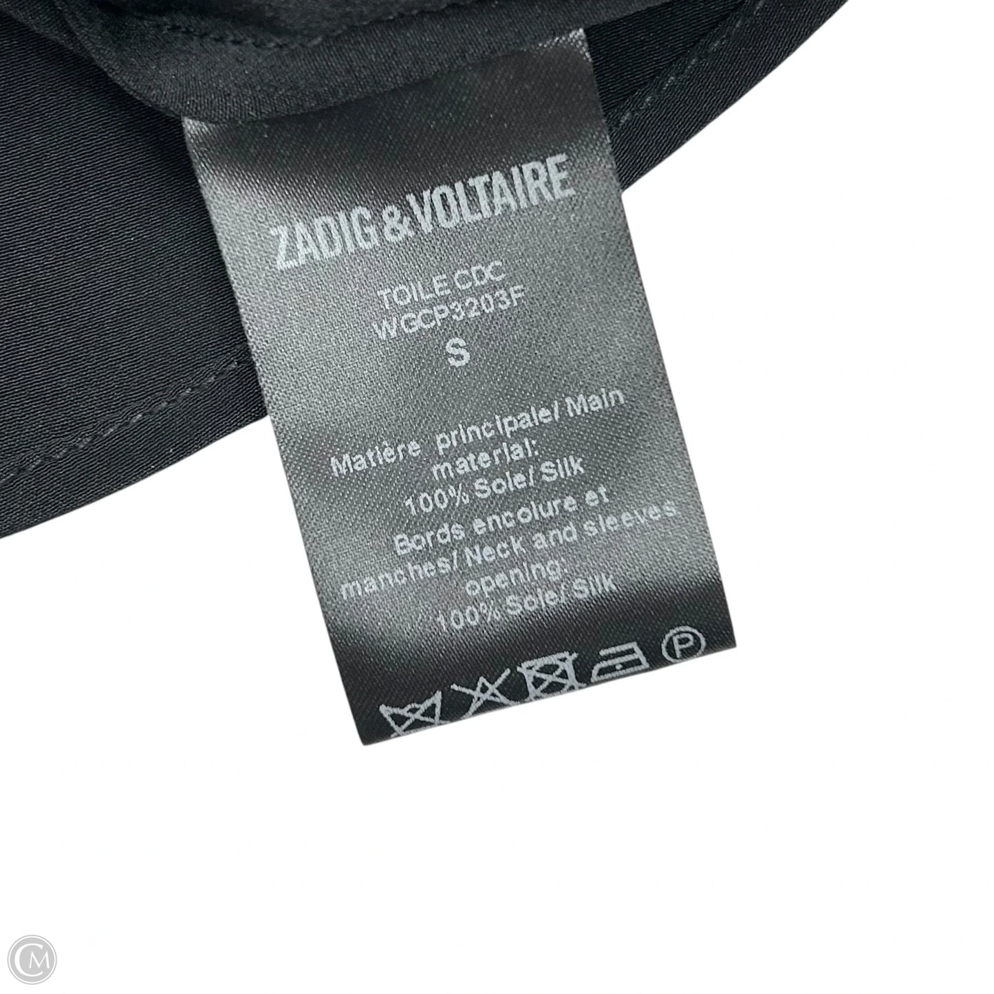 Blouse Long Sleeve By Zadig And Voltaire In Black, Size: S