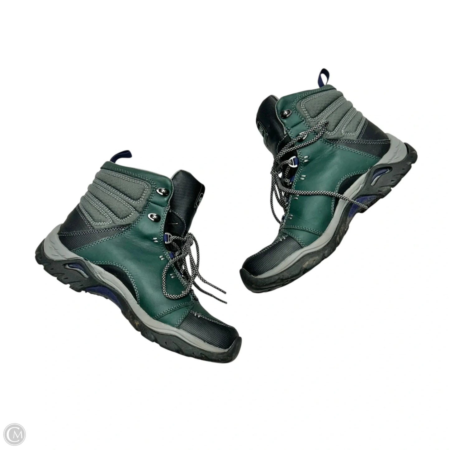 Boots Hiking By Ahnu In Black & Green, Size: 6.5