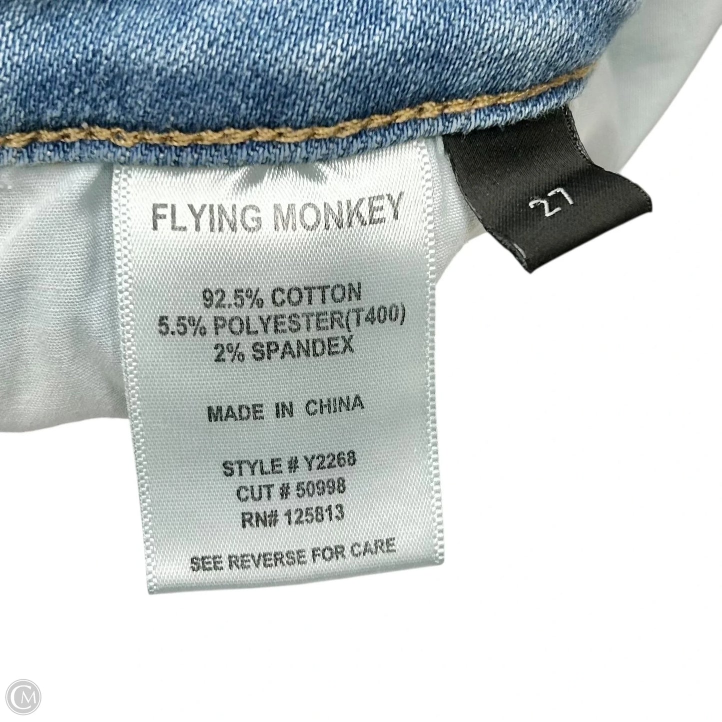 Jeans Boot Cut By Flying Monkey In Blue Denim, Size: 4