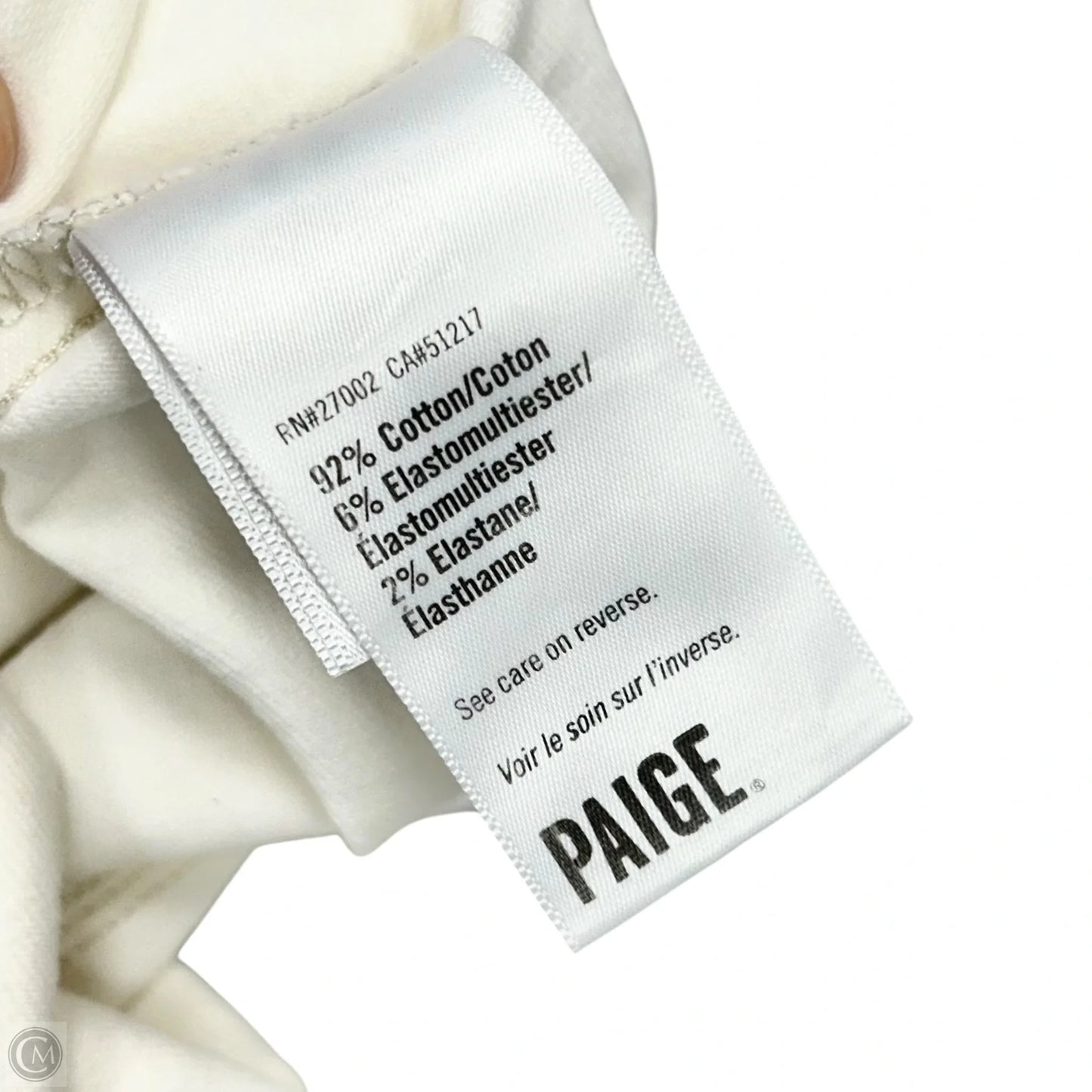 Jumpsuit By Paige In Cream Denim, Size: S