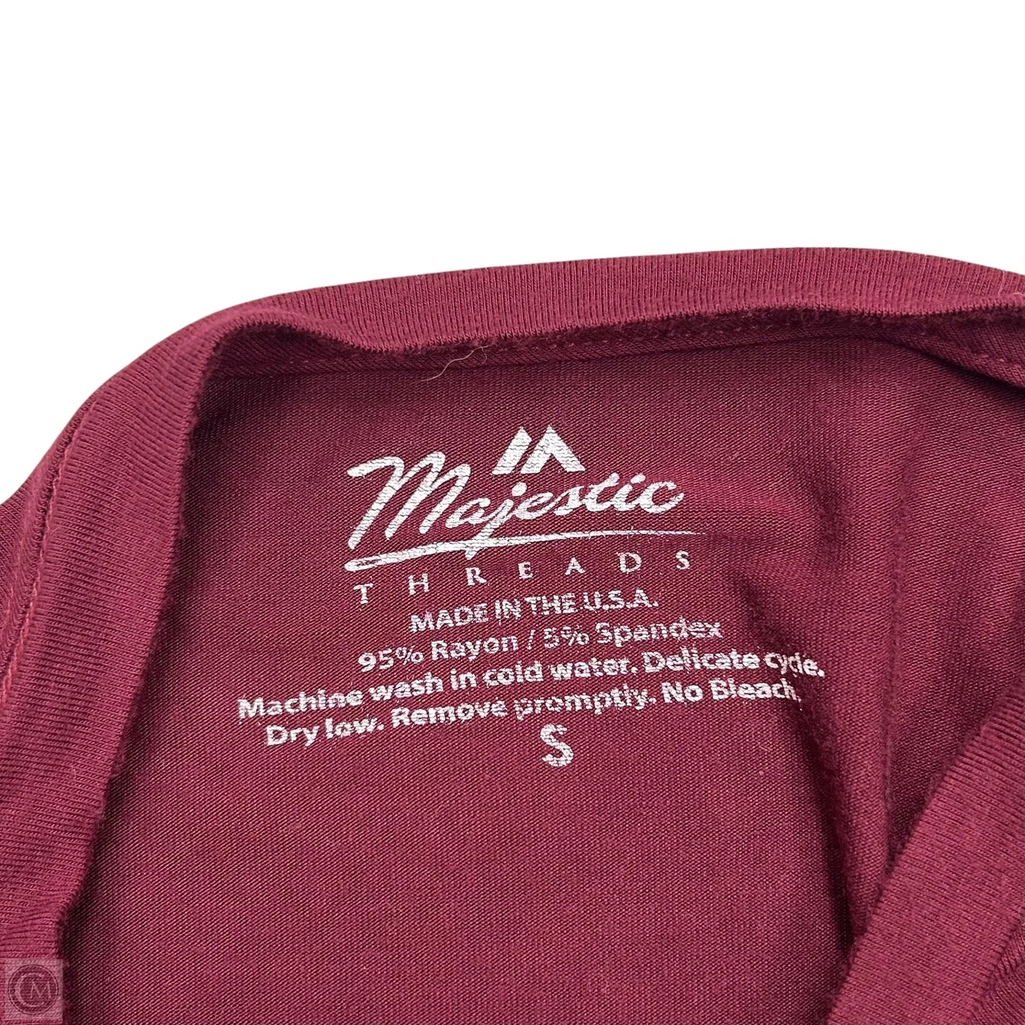 Top Short Sleeve By Majestic In Red, Size: S