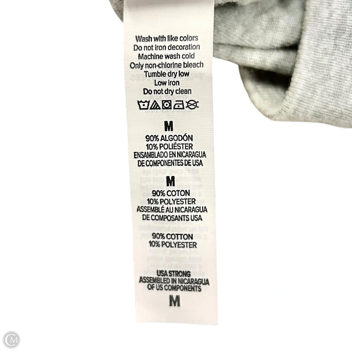 Top Short Sleeve By Canvas In Grey, Size: M