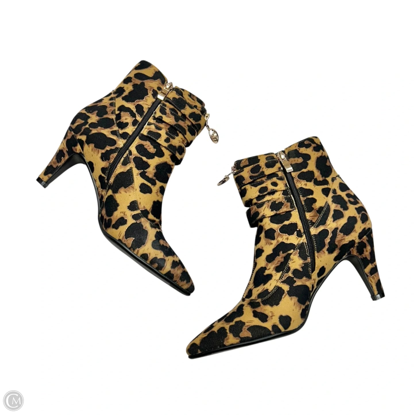 Boots Ankle Heels By Difu In Leopard Print, Size: 9.5