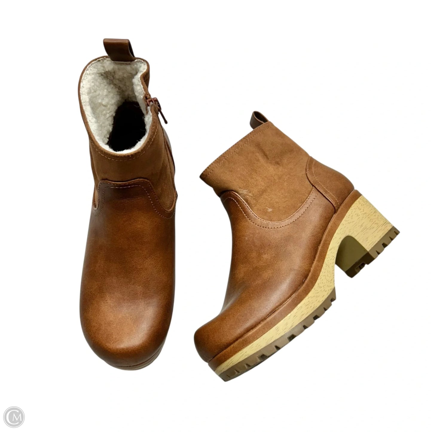 Boots Ankle Heels By Universal Thread In Brown, Size: 7