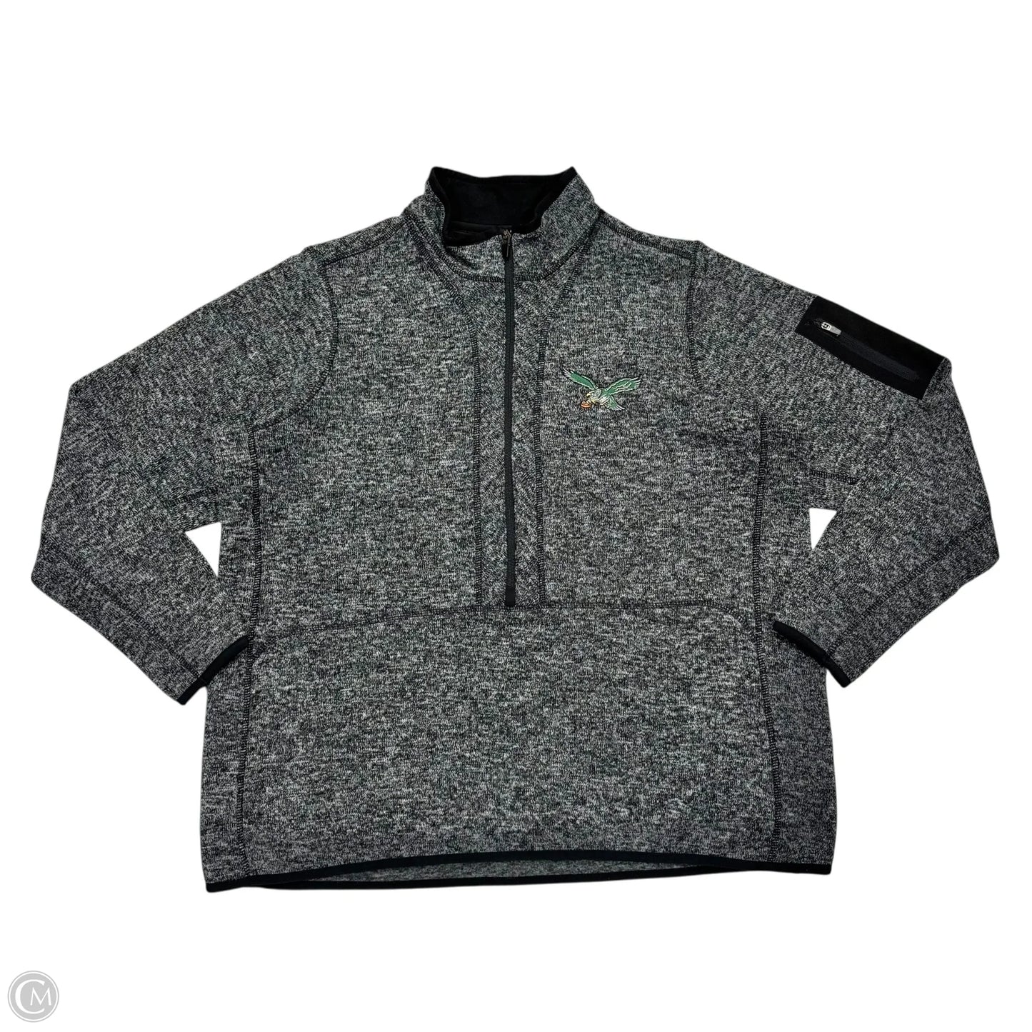 Athletic Jacket By Antigua In Grey, Size: 2x