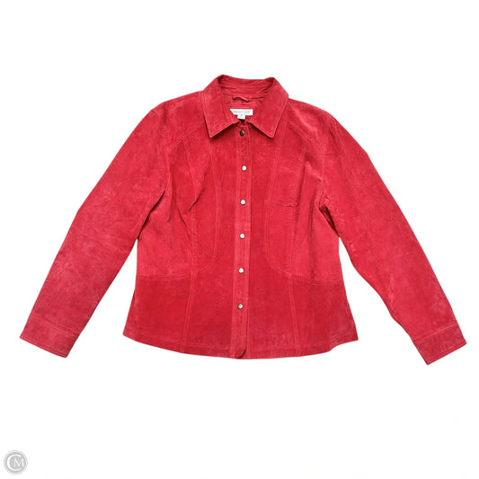 Jacket Leather By Coldwater Creek In Red, Size: Xl