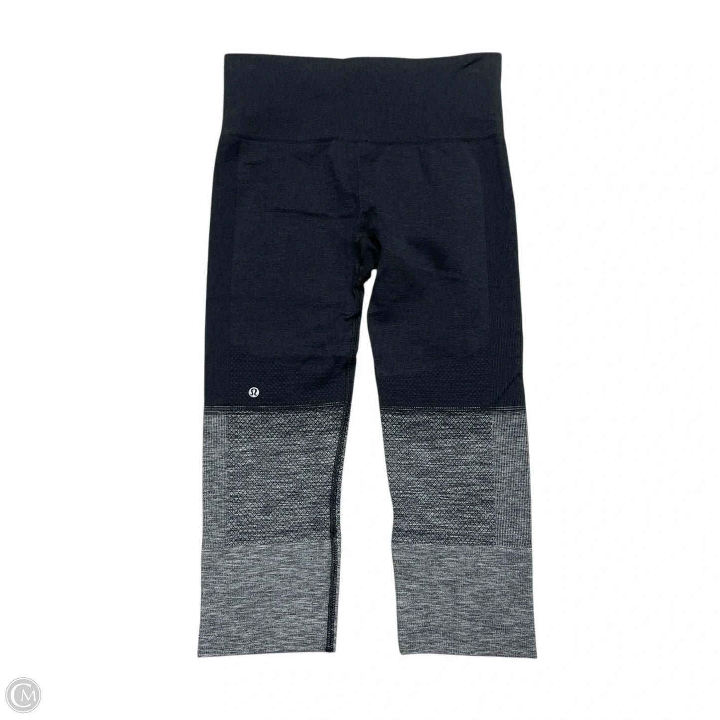 Athletic Leggings By Lululemon In Black & Grey, Size: S