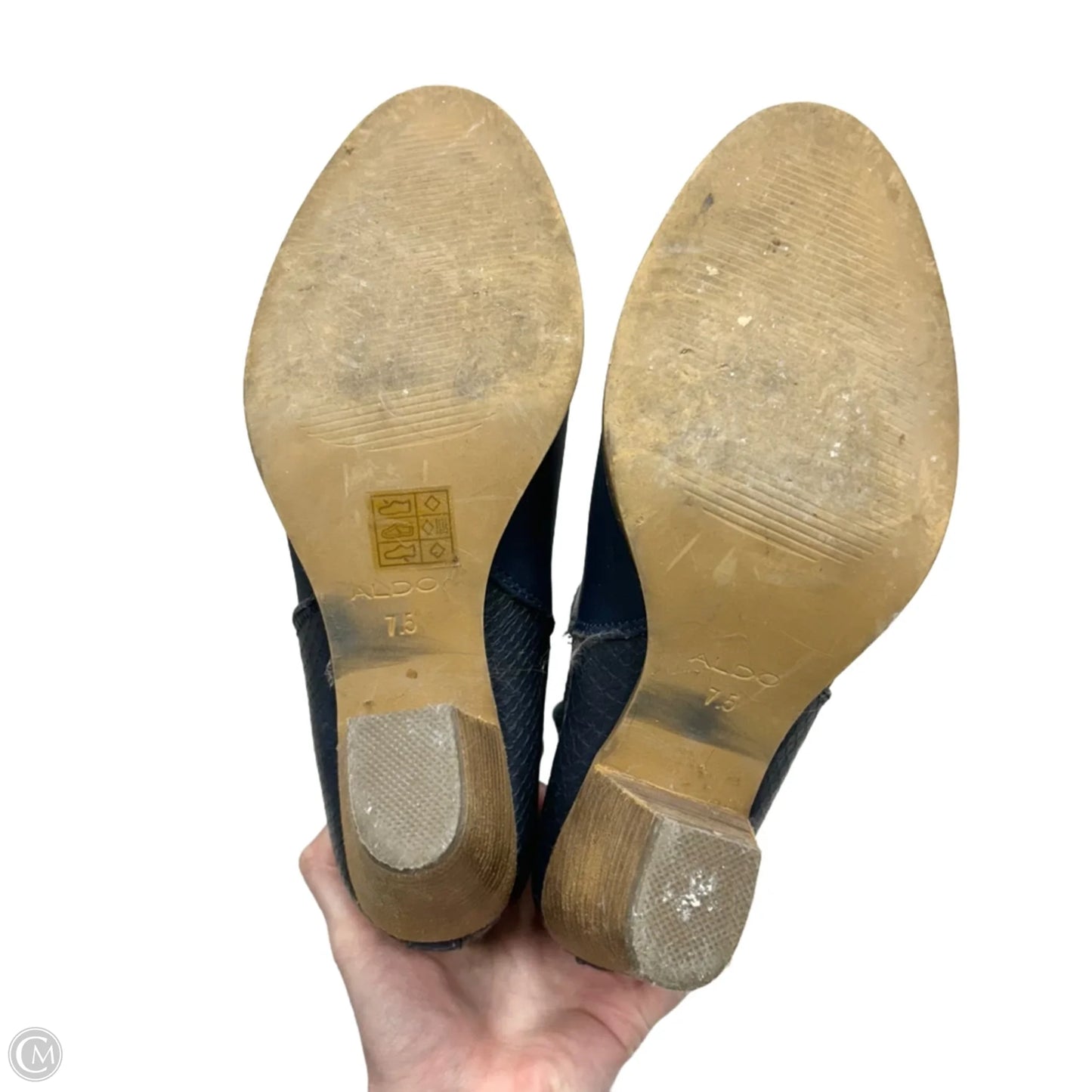 Boots Ankle Heels By Aldo In Blue, Size: 7.5