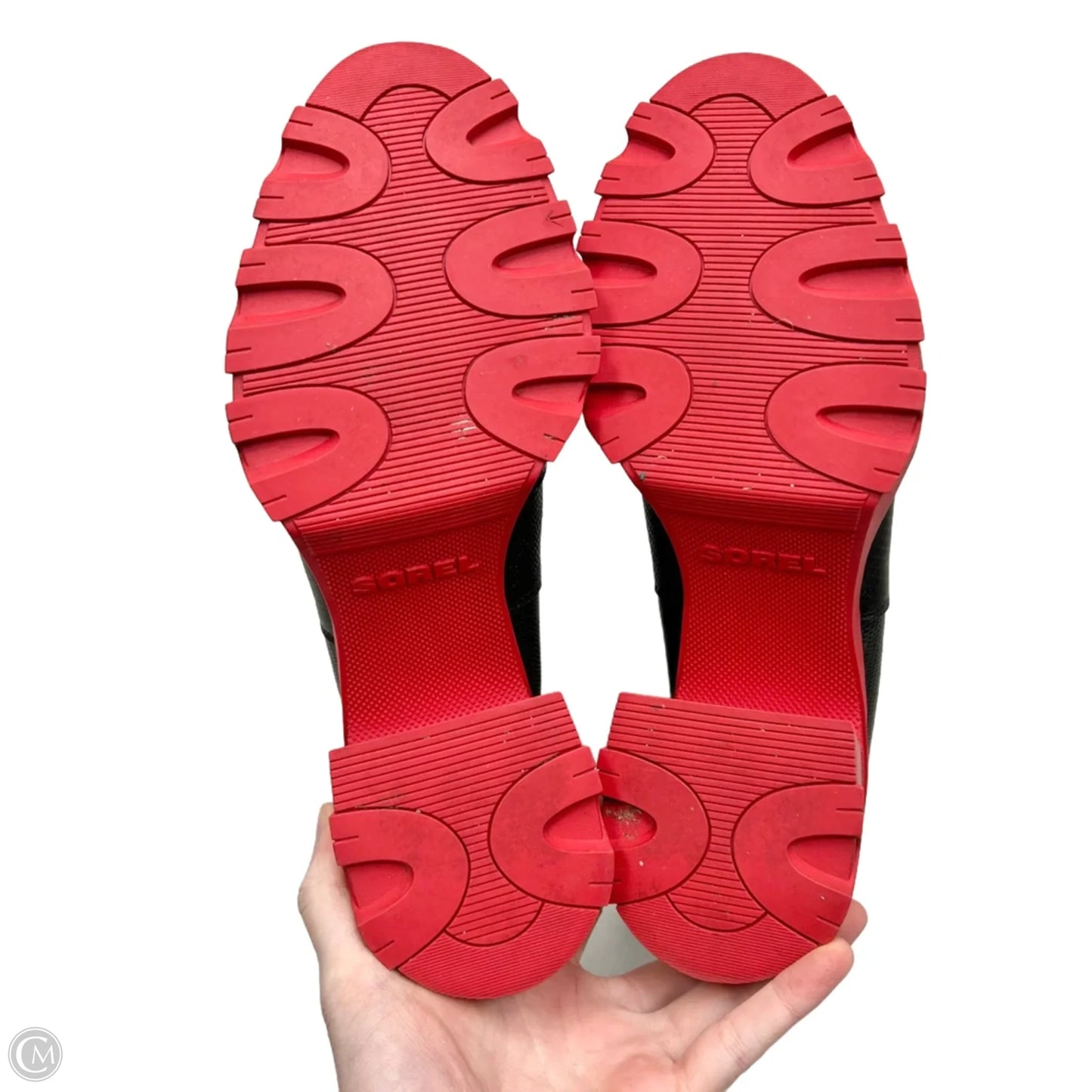 Boots Ankle Heels By Sorel In Black & Red, Size: 10