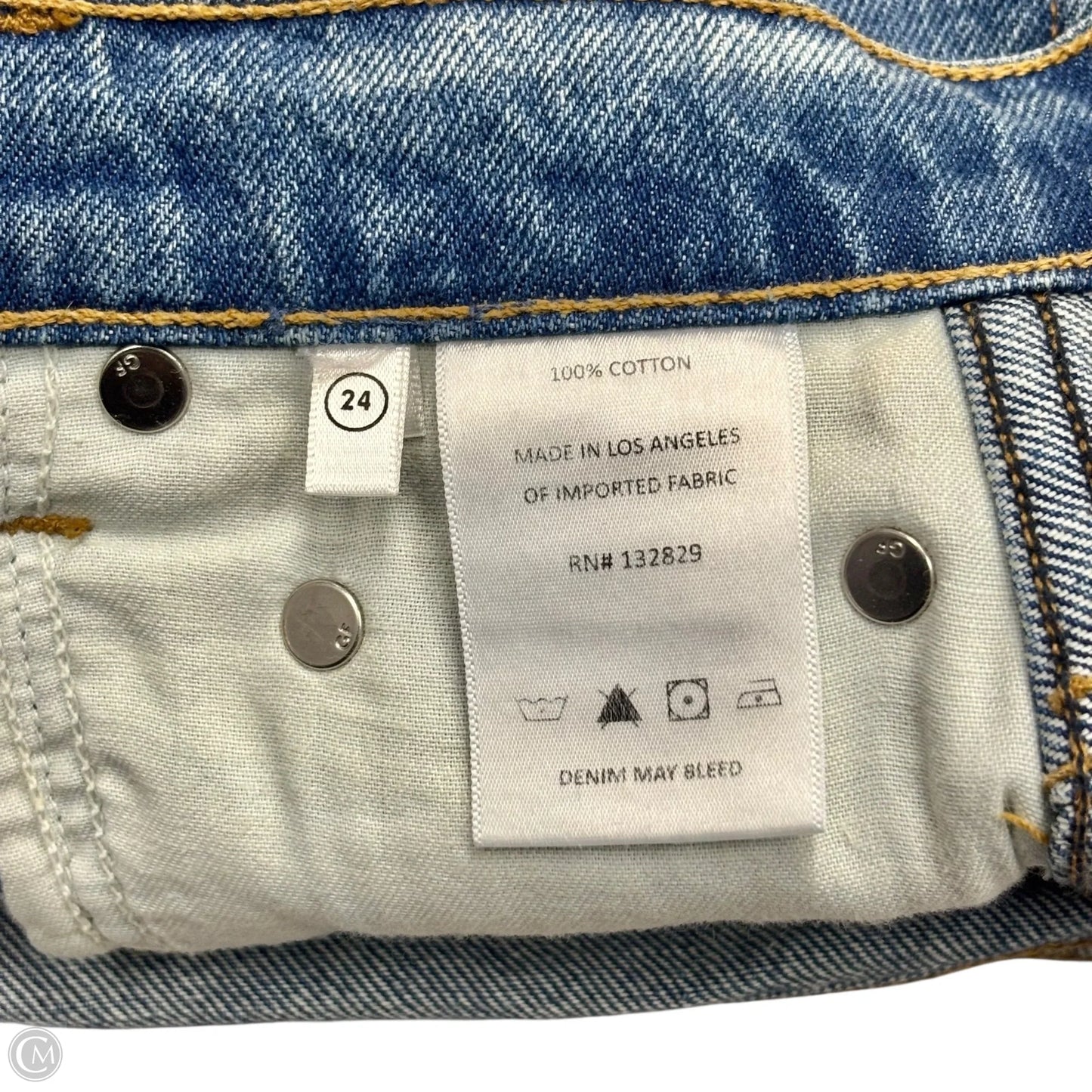 Jeans Straight By Grlfrnd In Blue Denim, Size: 0