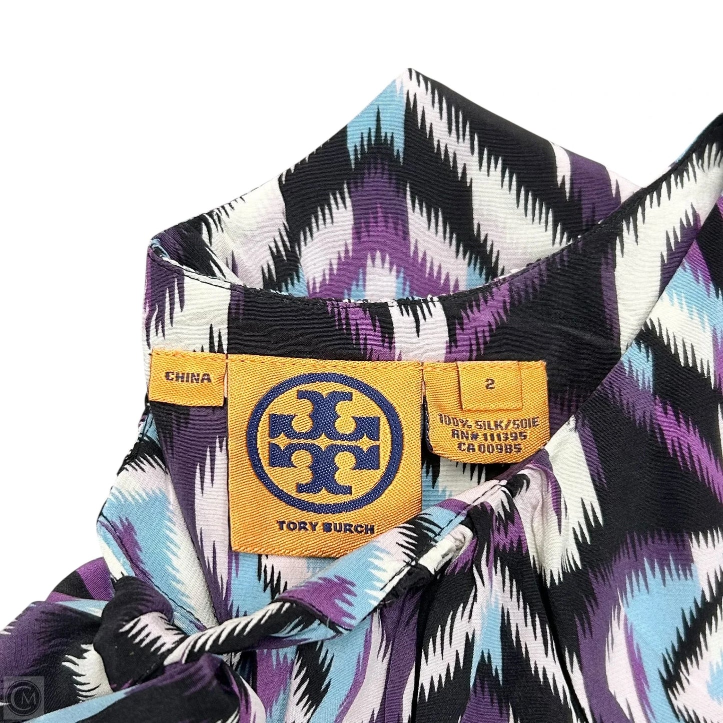 Top Sleeveless Designer By Tory Burch In Blue & Purple, Size: Xs