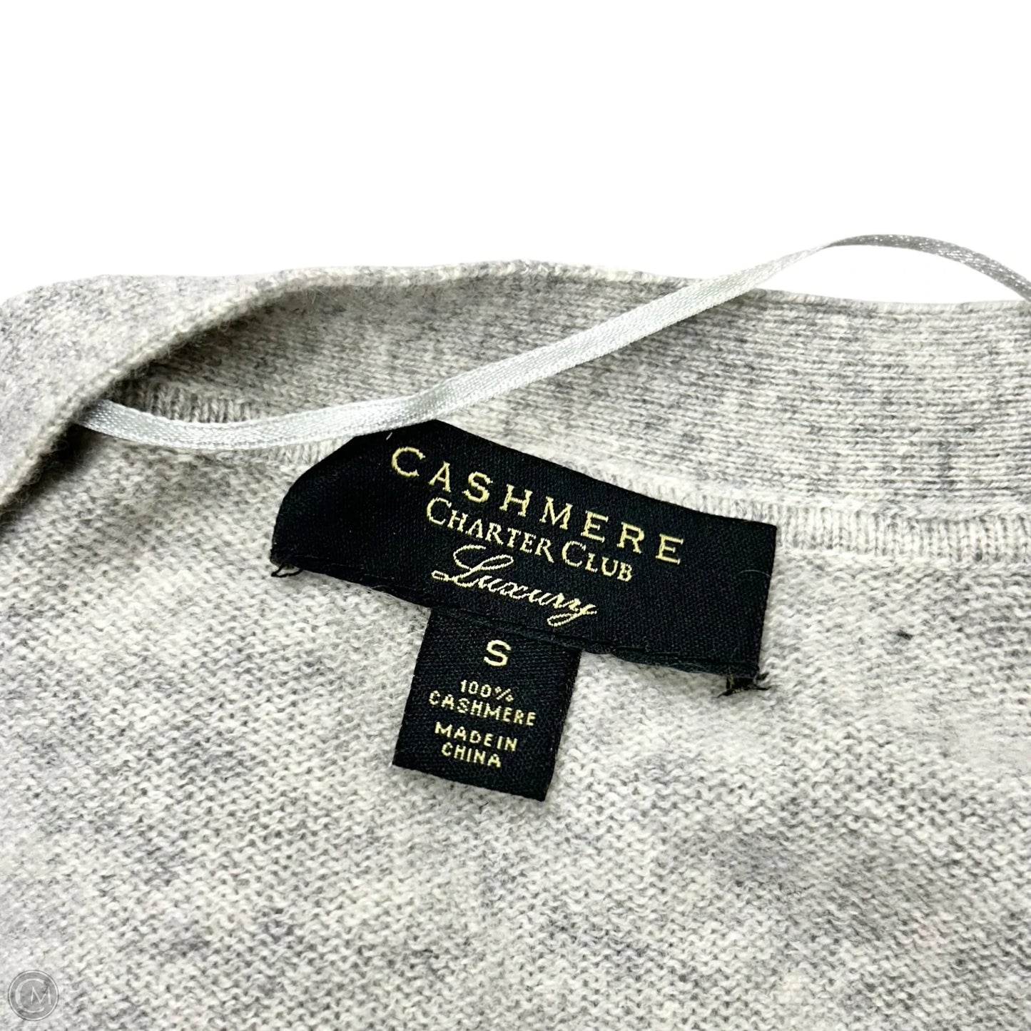 Sweater Cardigan Cashmere By Charter Club In Grey, Size: S