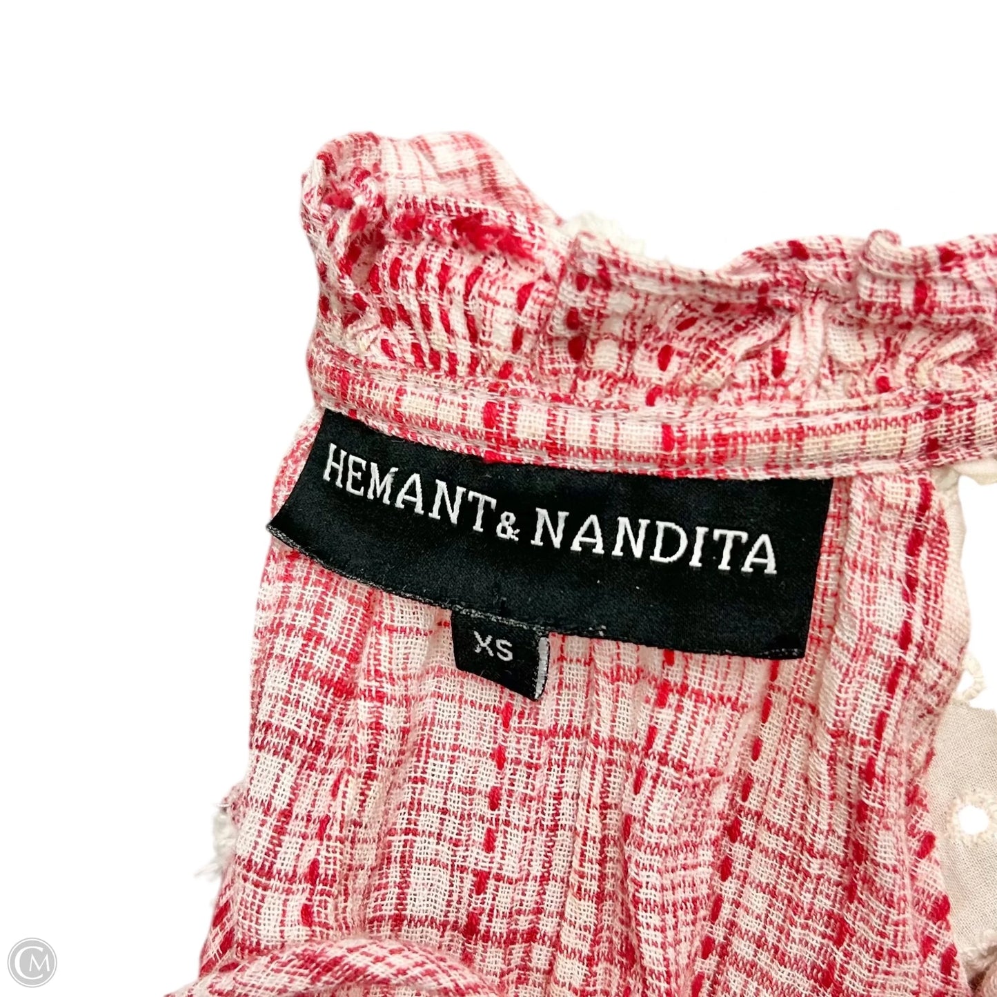 Dress Casual Short By Hemant & Nandita In Red & White, Size: Xs