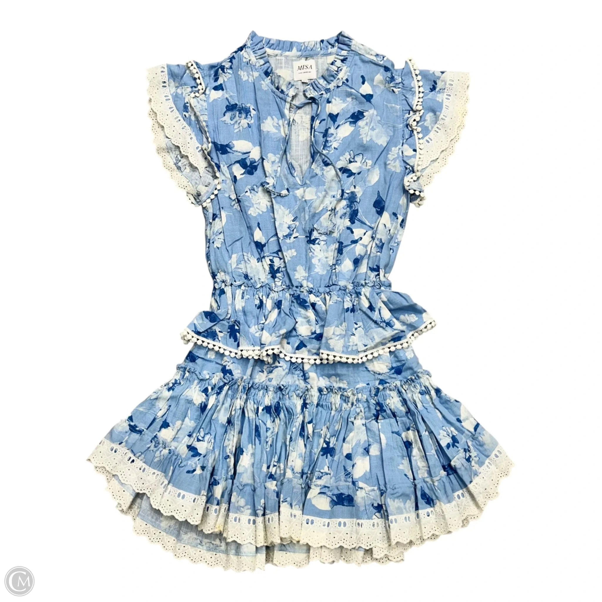 MISA Lilian Dress Blue Washed Wildflower XS MISA Lilian Dress Blue Washed Wildflower XS