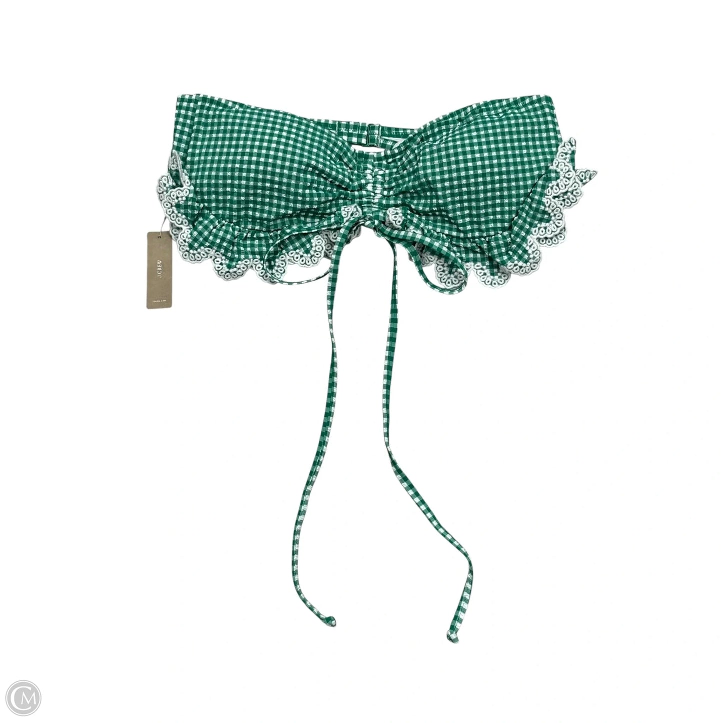 Swimsuit Top By J. Crew In Green & White, Size: L