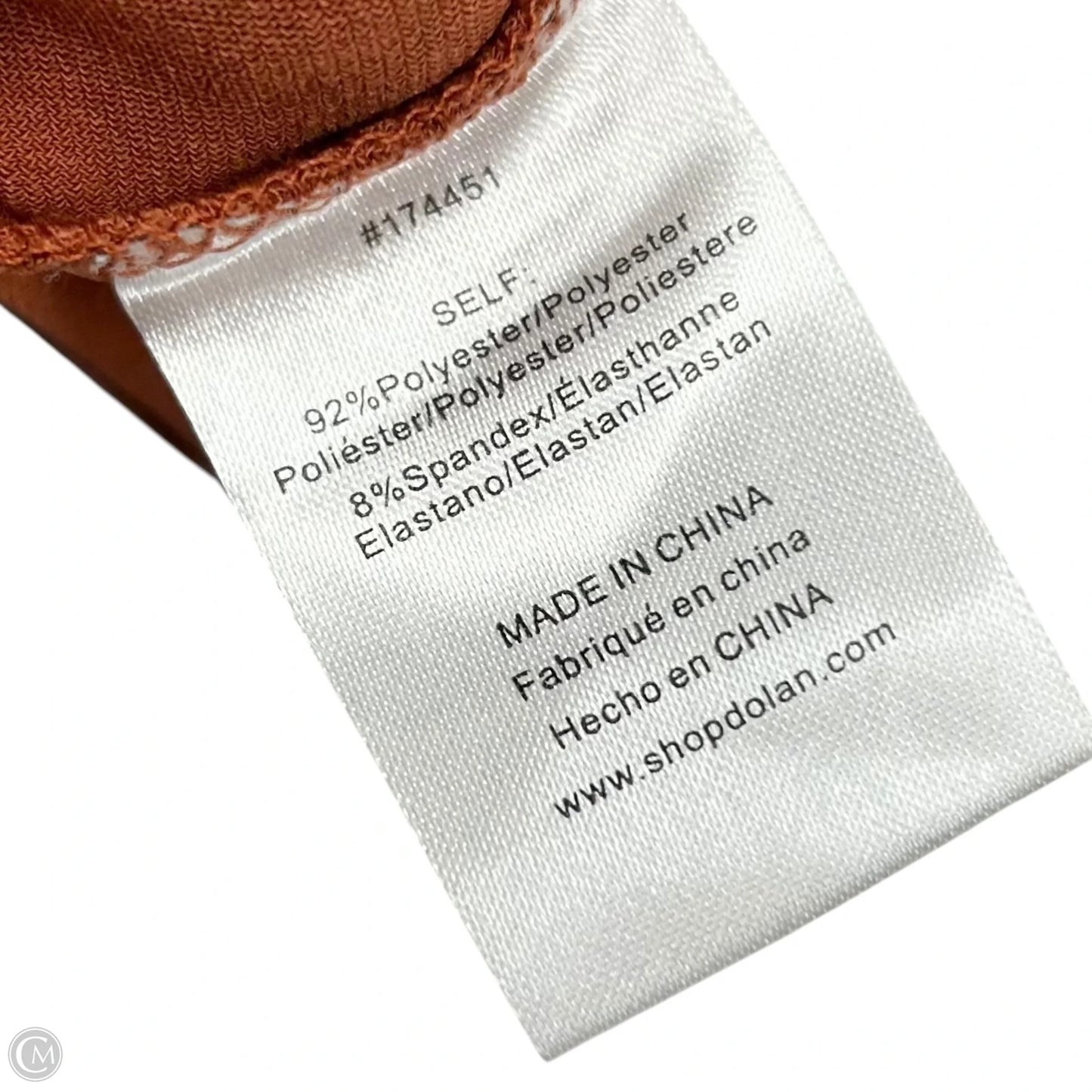 Top Short Sleeve By Dolan Left Coast In Terracotta, Size: S