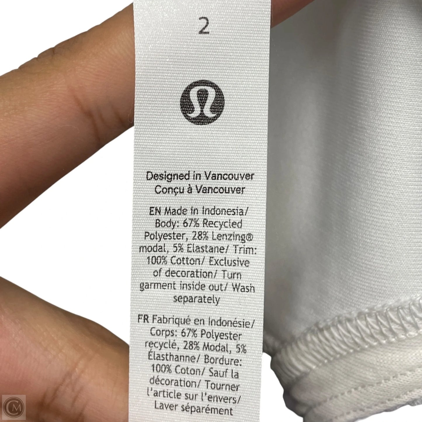 Athletic Tank Top By Lululemon In White, Size: Xs