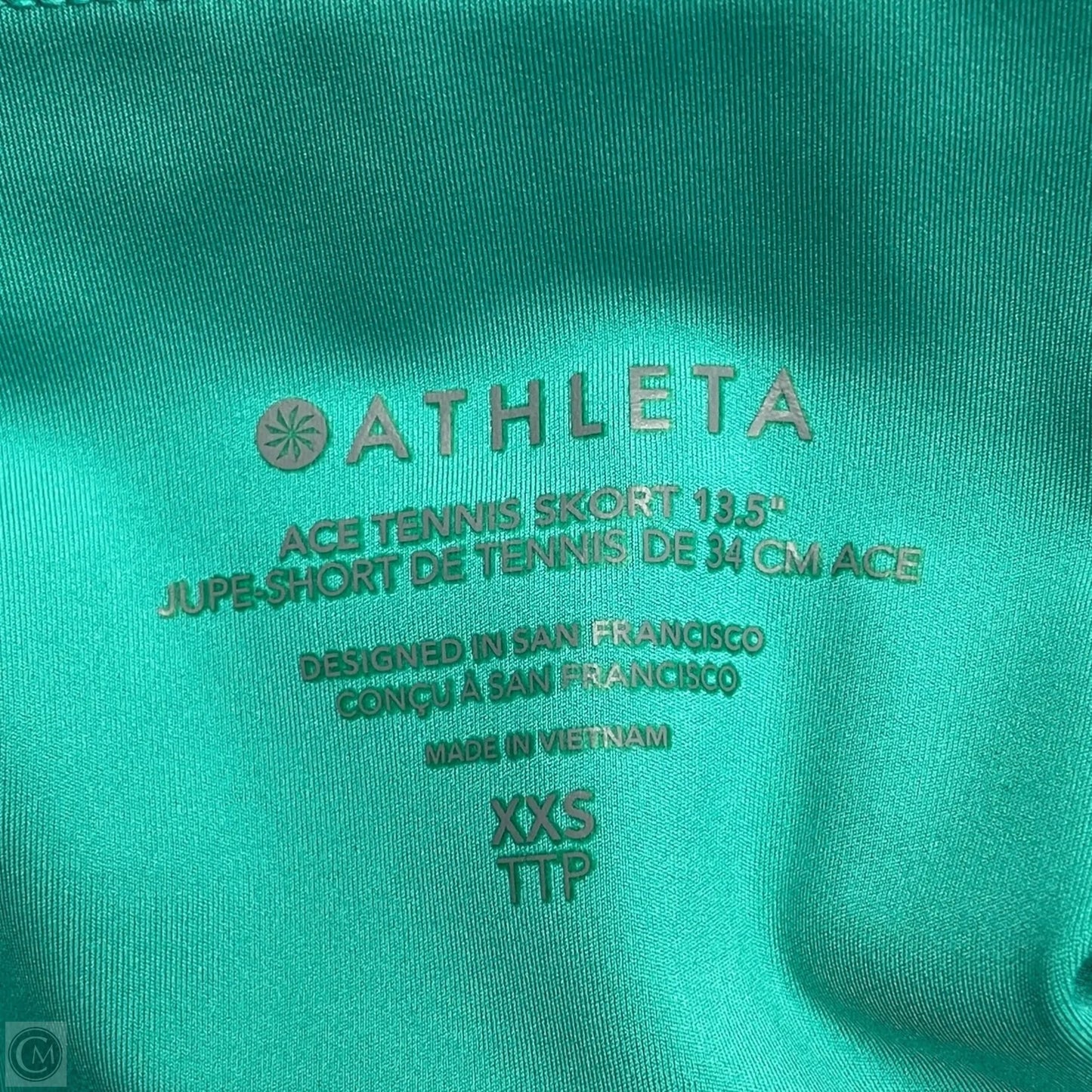 Athletic Skort By Athleta In Teal, Size: Xxs