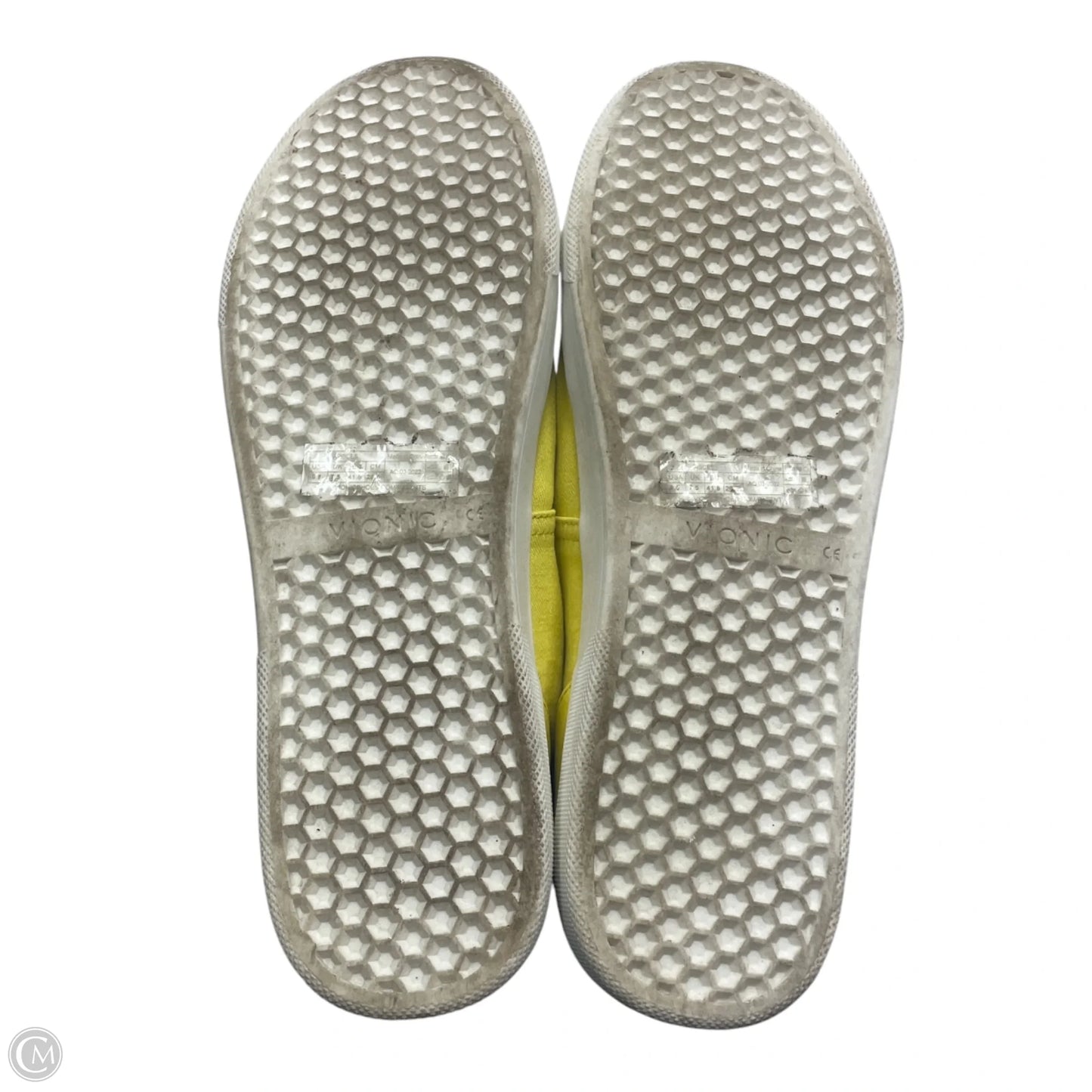 Shoes Sneakers By Vionic In White & Yellow, Size: 9.5