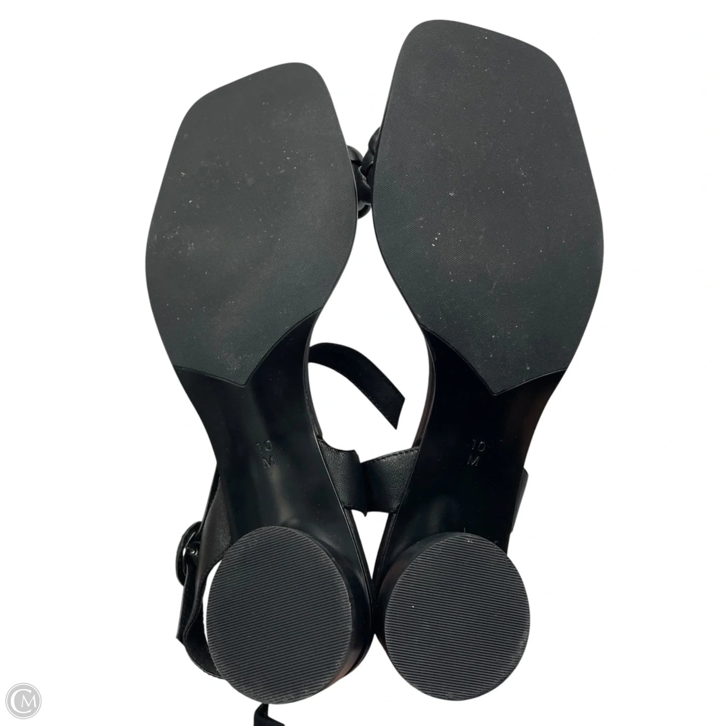 Sandals Heels Kitten By Vaneli In Black, Size: 10