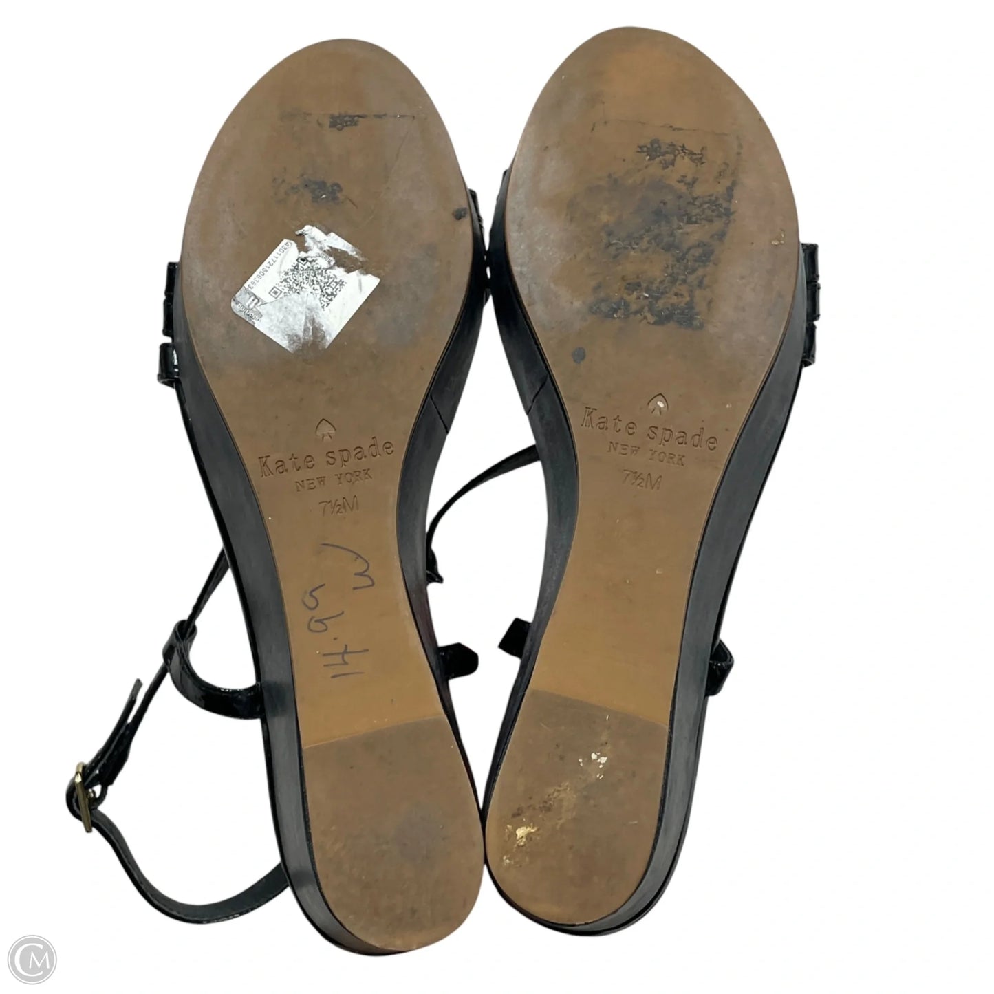 Sandals Designer By Kate Spade In Black, Size: 7.5