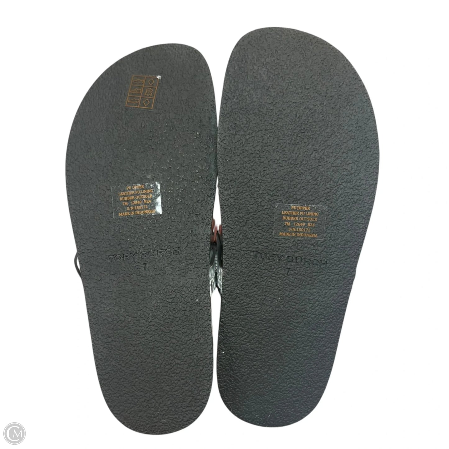 Sandals Designer By Tory Burch In Silver, Size: 7