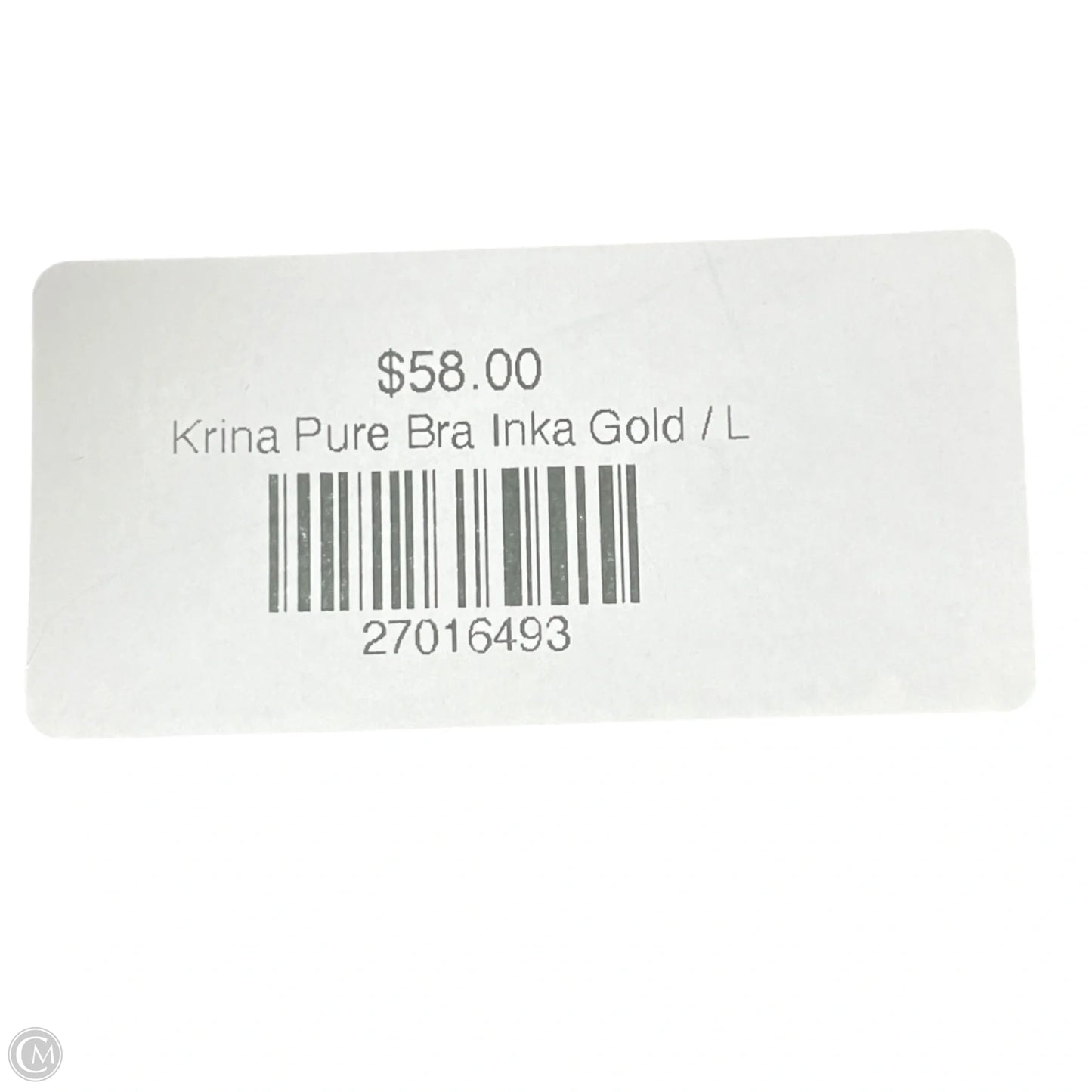 Athletic Bra By Krina In Orange, Size: L