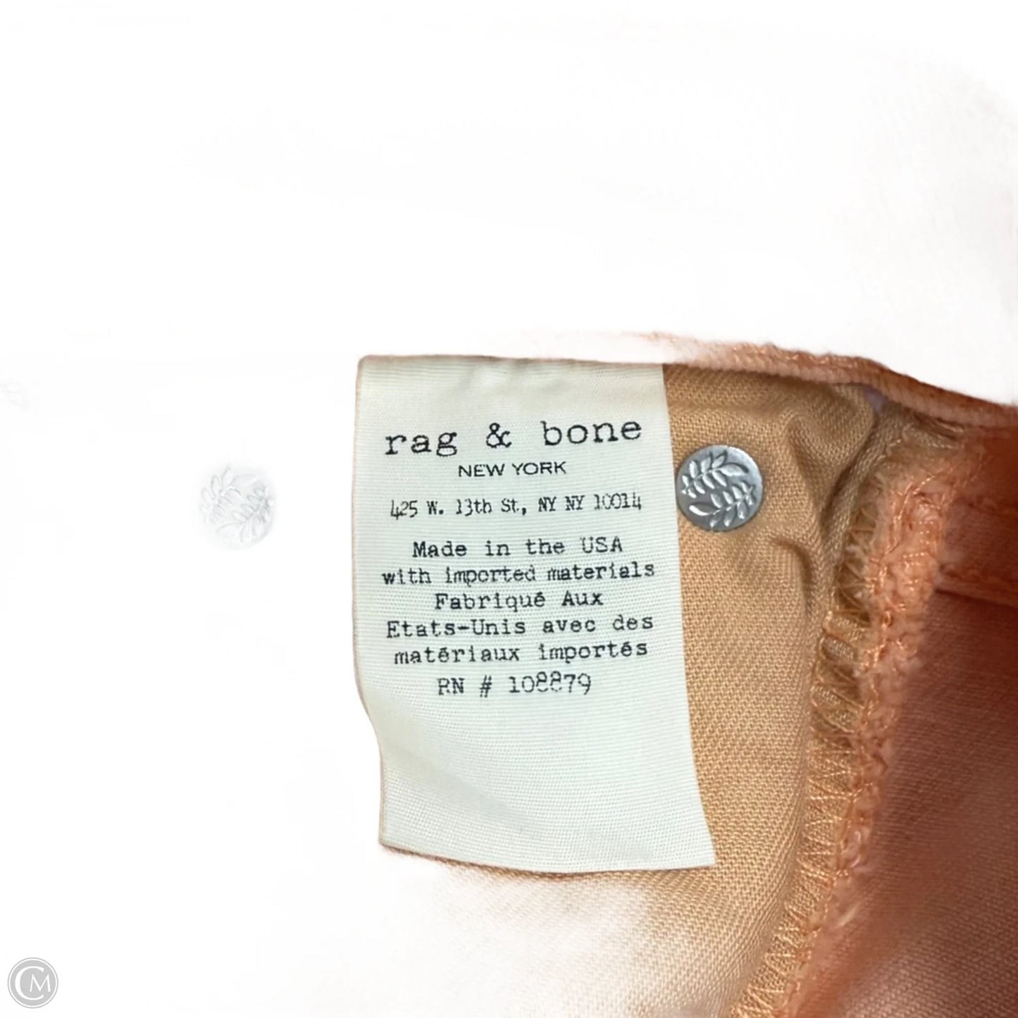 Jeans Designer By Rag & Bones Jeans In Peach, Size: 2