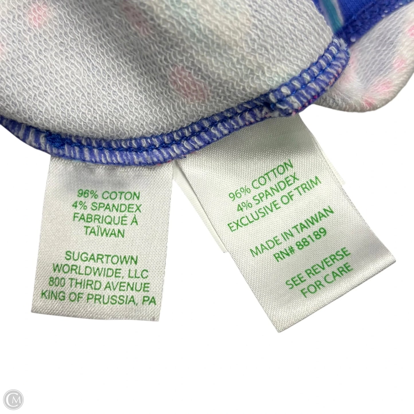 Top Long Sleeve Designer By Lilly Pulitzer In Blue & Pink, Size: S