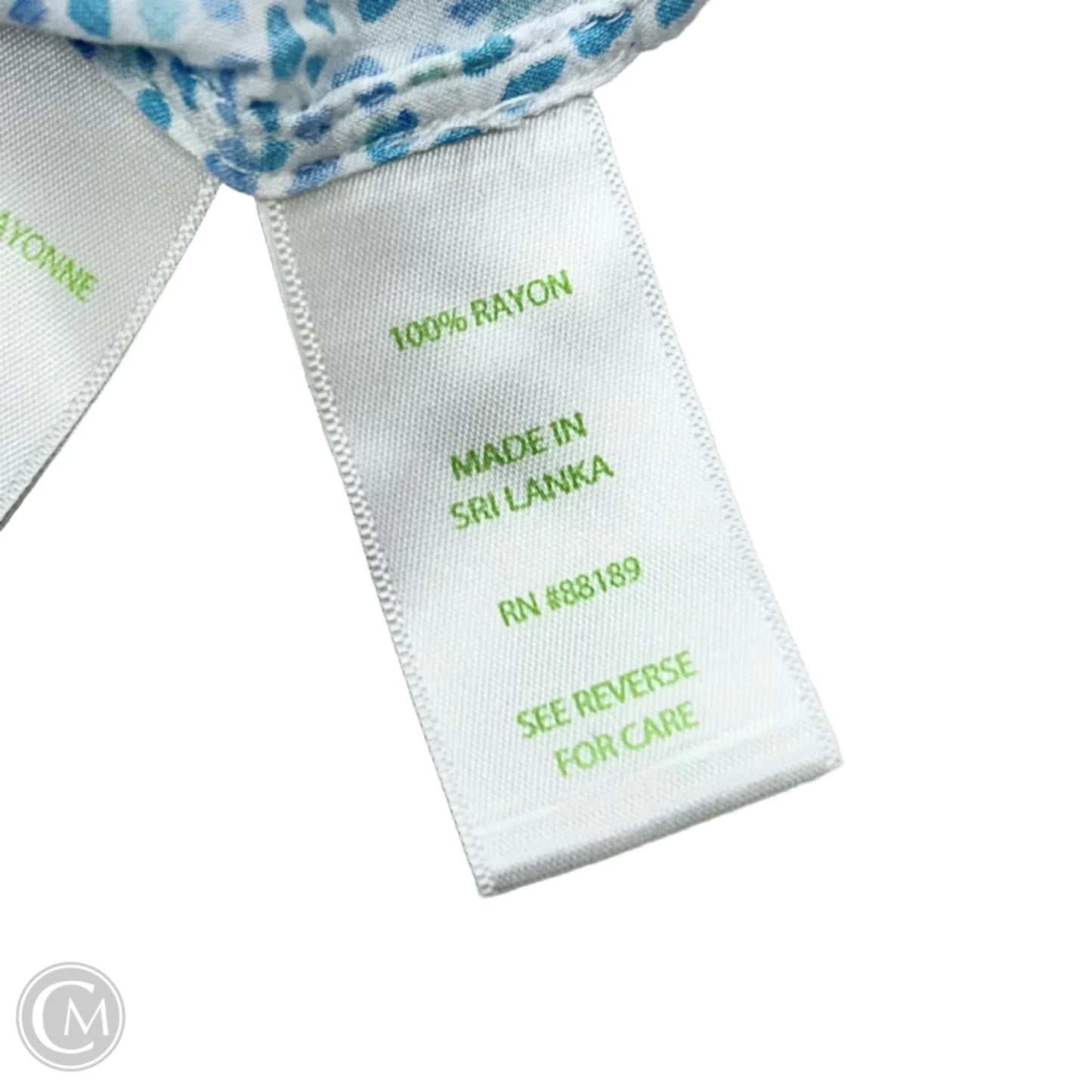 Top 3/4 Sleeve Designer By Lilly Pulitzer In Blue & White, Size: Xxs