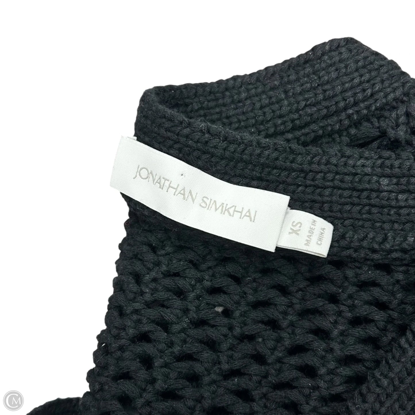 Sweater By Jonathan Simkhai In Black & Silver, Size: Xs