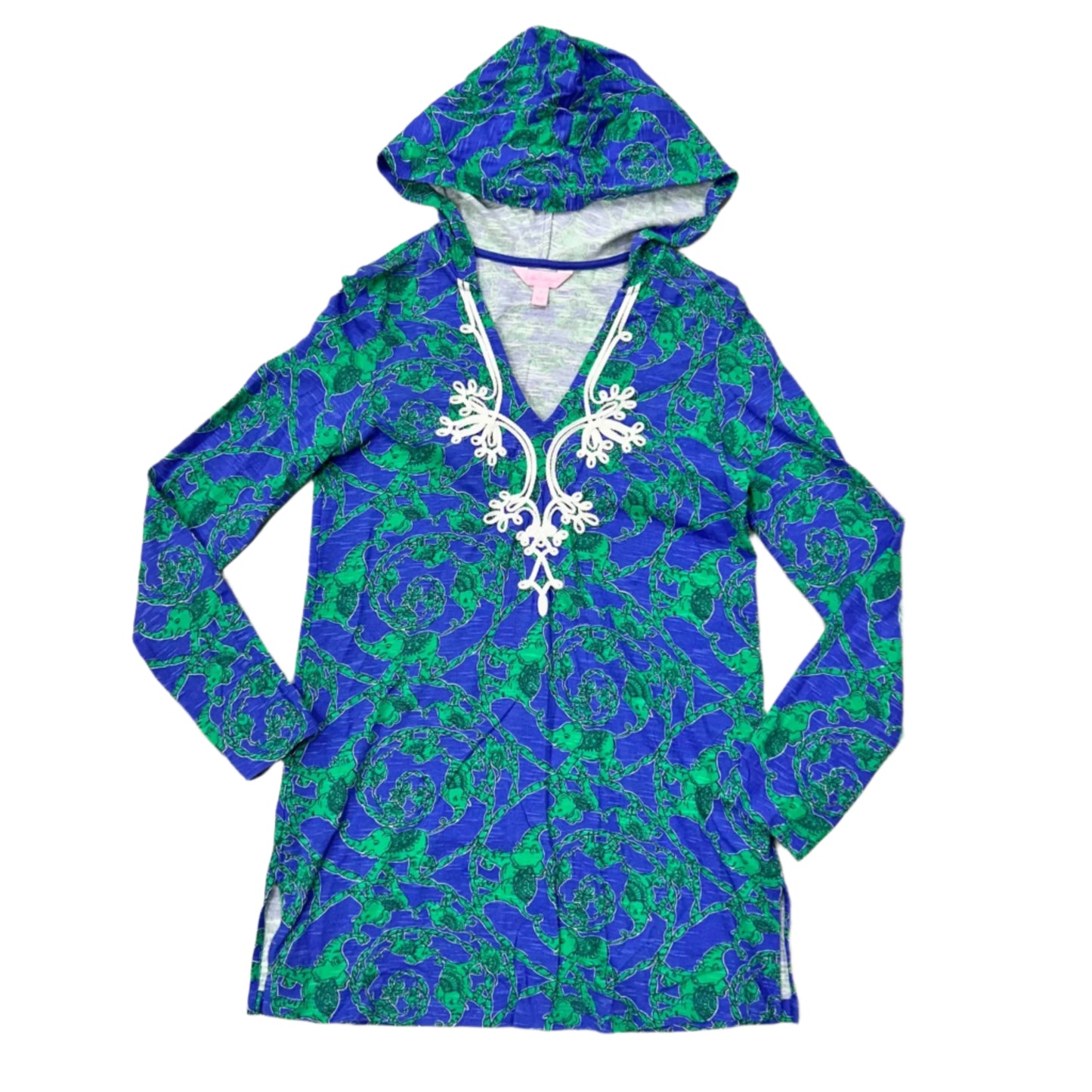 Tunic Designer By Lilly Pulitzer In Blue & Green, Size: S