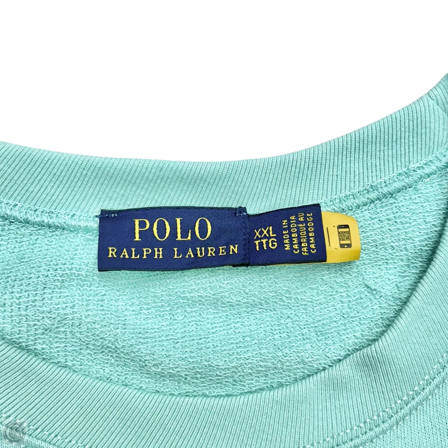 Sweatshirt Crewneck By Polo Ralph Lauren In Blue & White, Size: Xxl