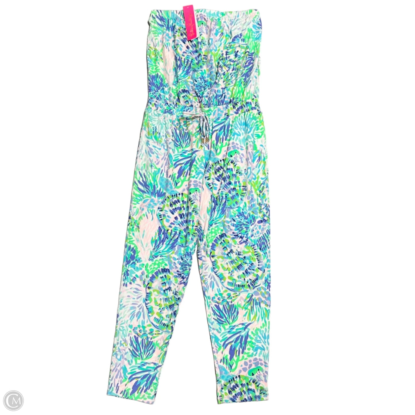 Jumpsuit Designer By Lilly Pulitzer In Blue & Green, Size: M