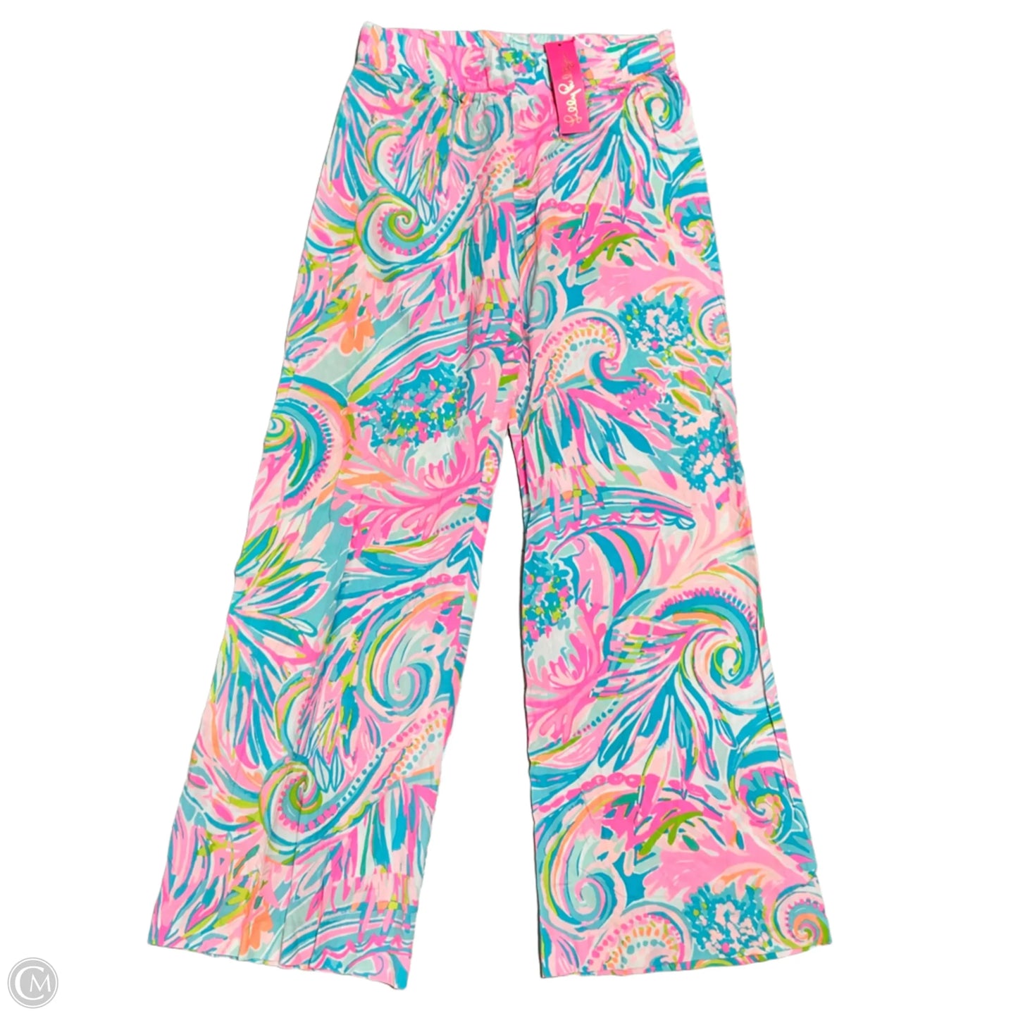 Pants Designer By Lilly Pulitzer In Blue & Pink, Size: S
