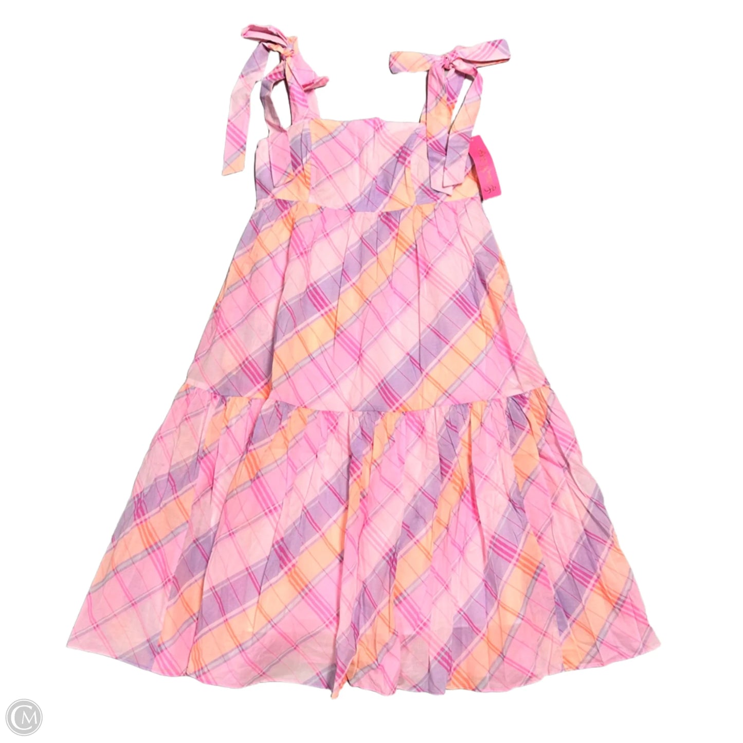 Dress Designer By Lilly Pulitzer In Orange & Pink, Size: M