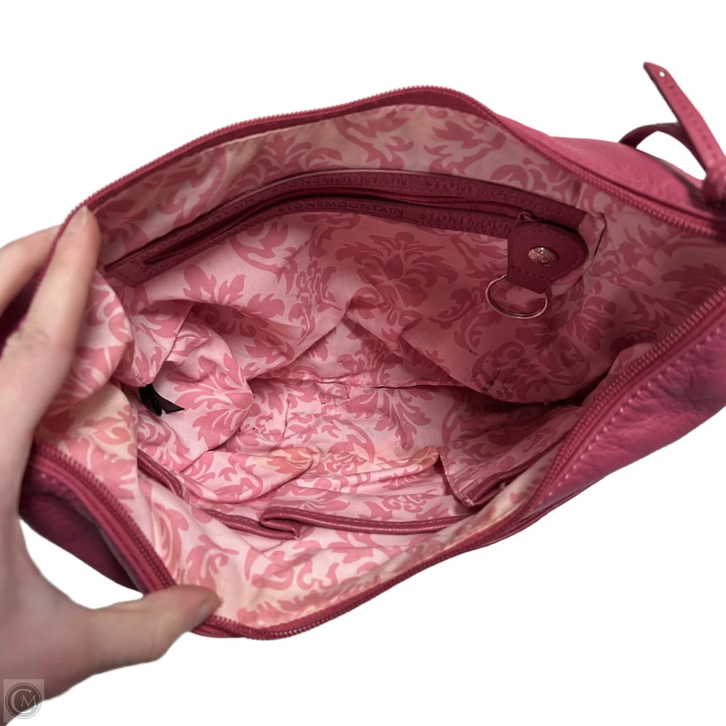 Handbag Leather By Stone Mountain, Size: Medium
