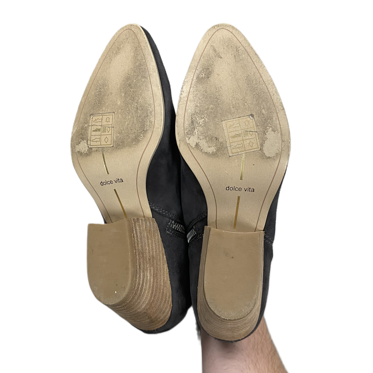 Boots Ankle Heels By Dolce Vita In Grey, Size: 8.5