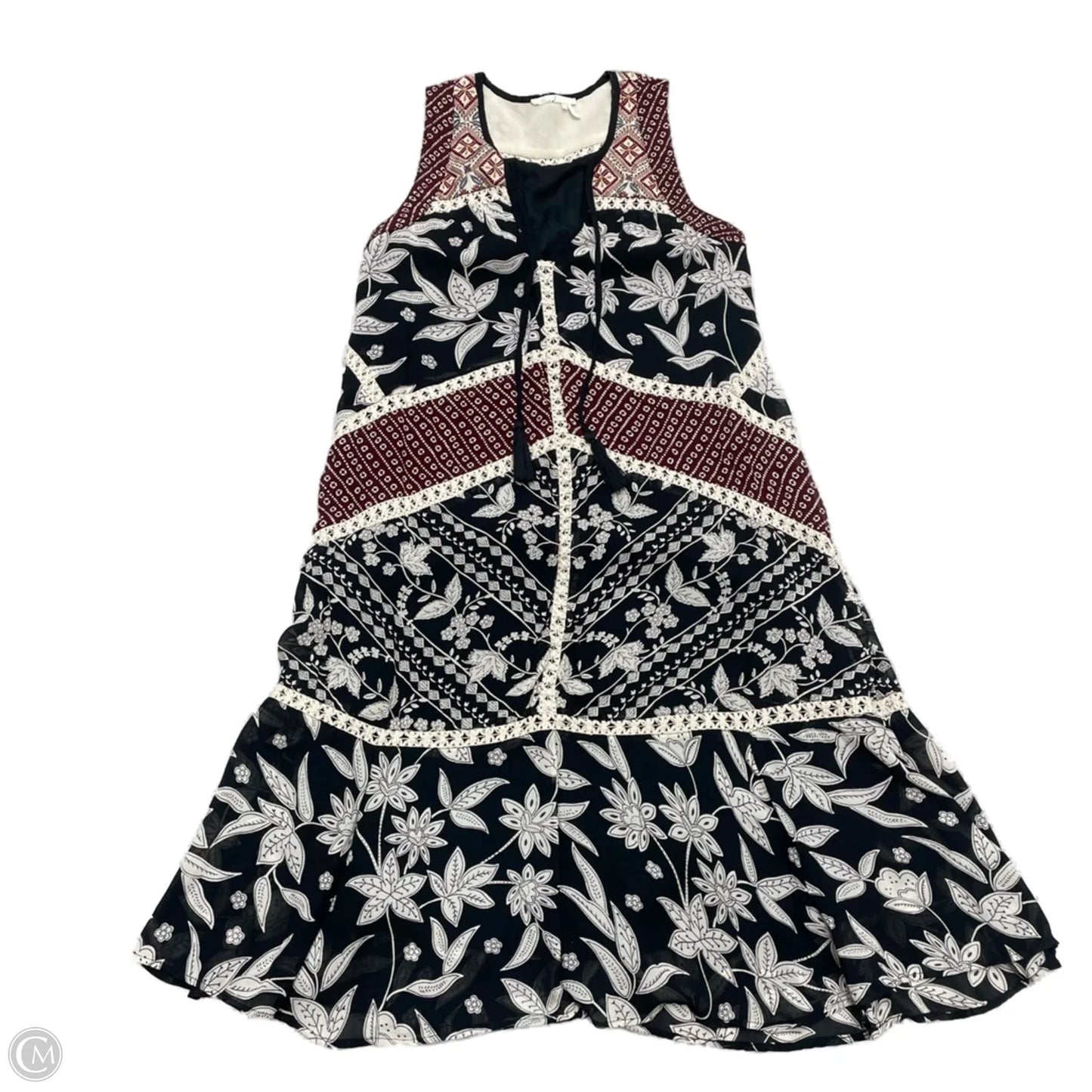 Dress Casual Midi By Floreat In Black & Cream, Size: Xs