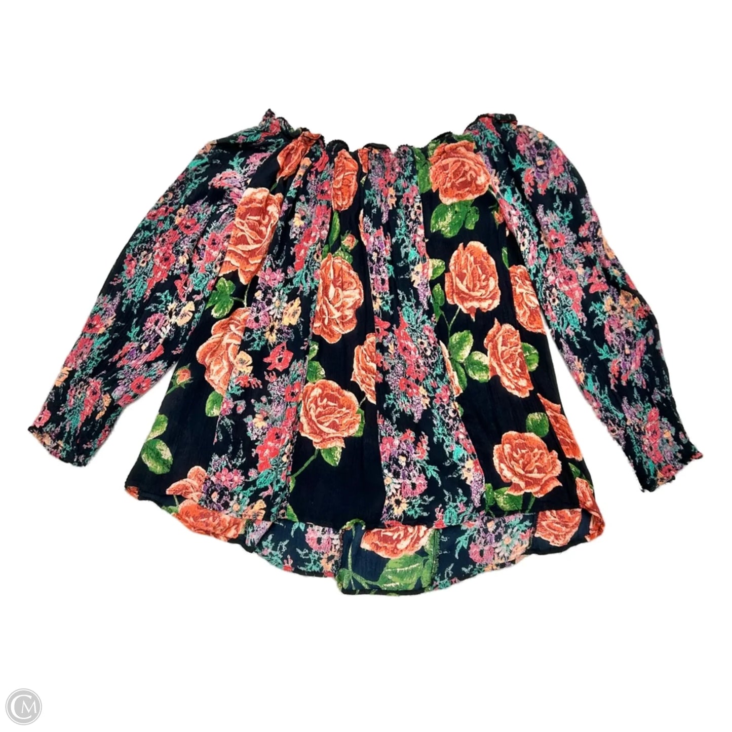 Top Long Sleeve By Free People In Floral Print, Size: S