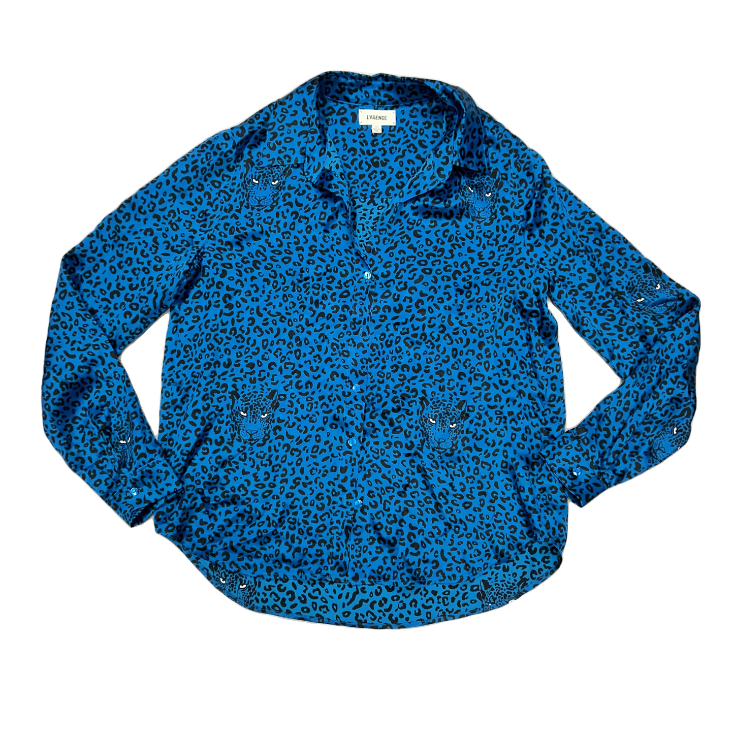 Top Long Sleeve By L Agence In Animal Print, Size: S