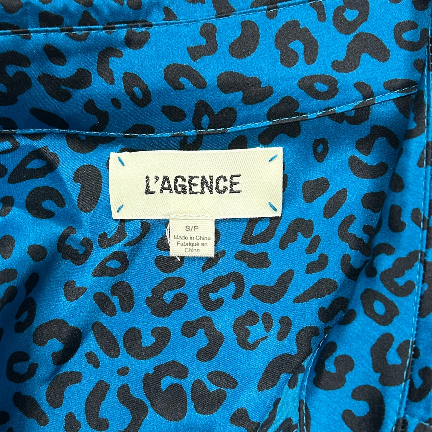 Top Long Sleeve By L Agence In Animal Print, Size: S