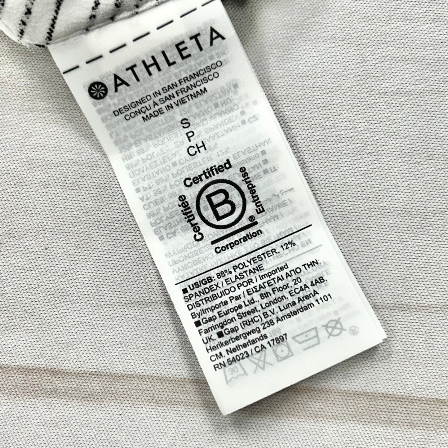 Athletic Tank Top By Athleta In Black & White, Size: S