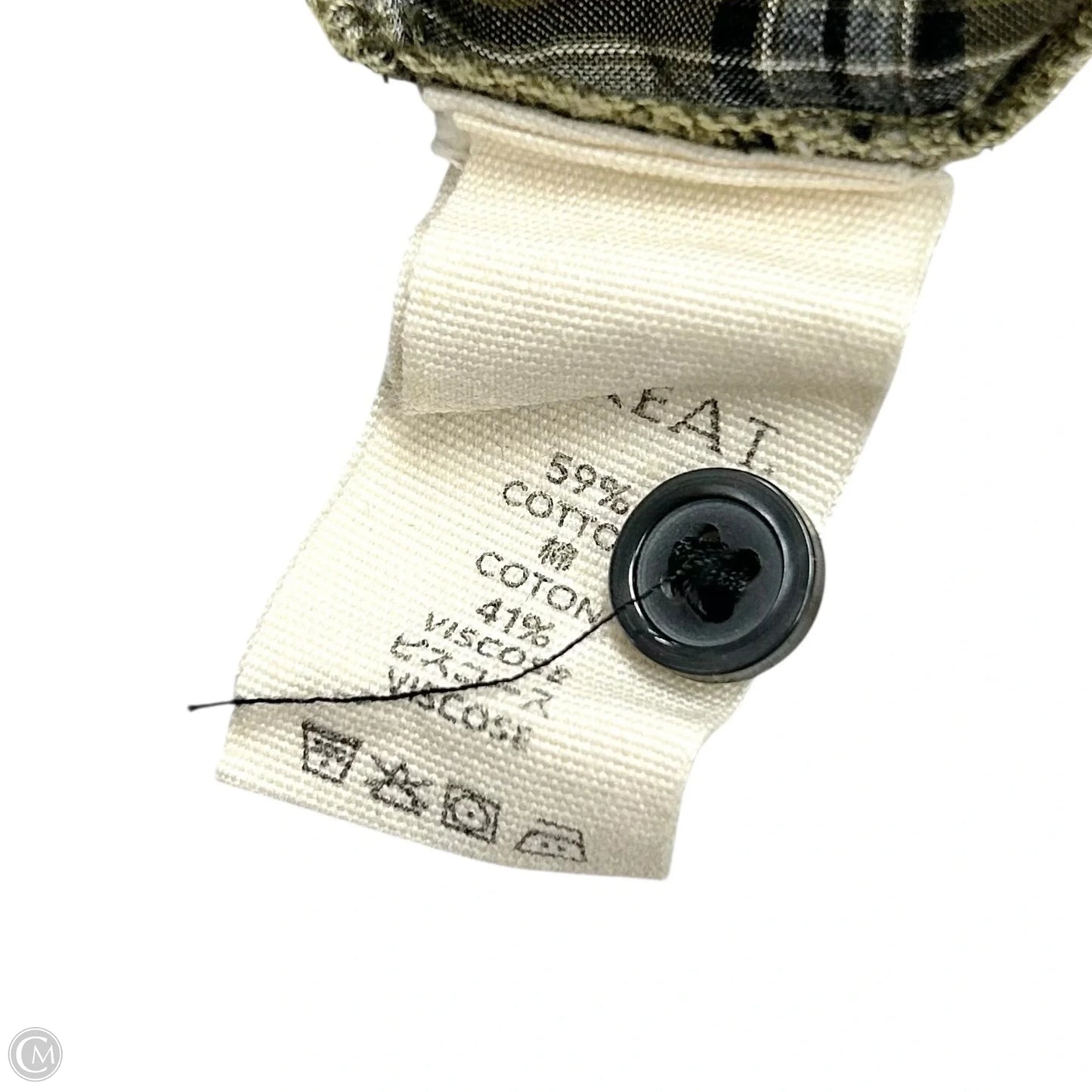 Top Long Sleeve By The Great. In Green & Grey, Size: M