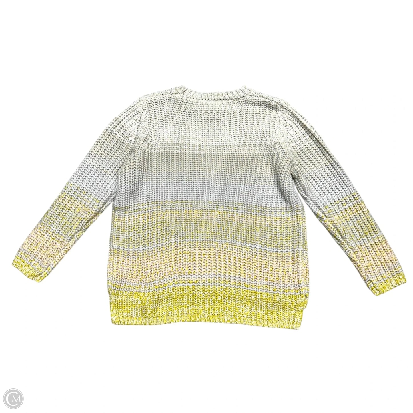 Sweater By 525 In Grey & Yellow, Size: S
