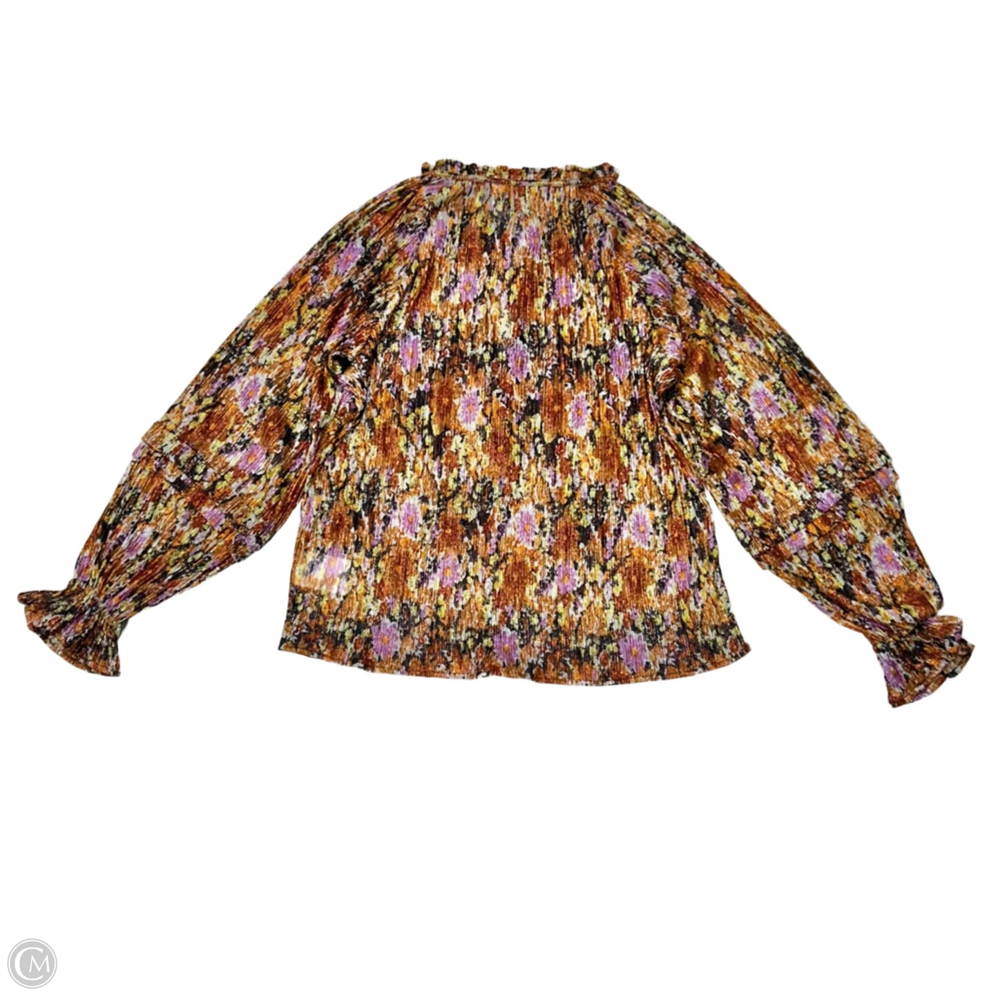 Top Long Sleeve By Ramy Brook In Orange & Purple, Size: S