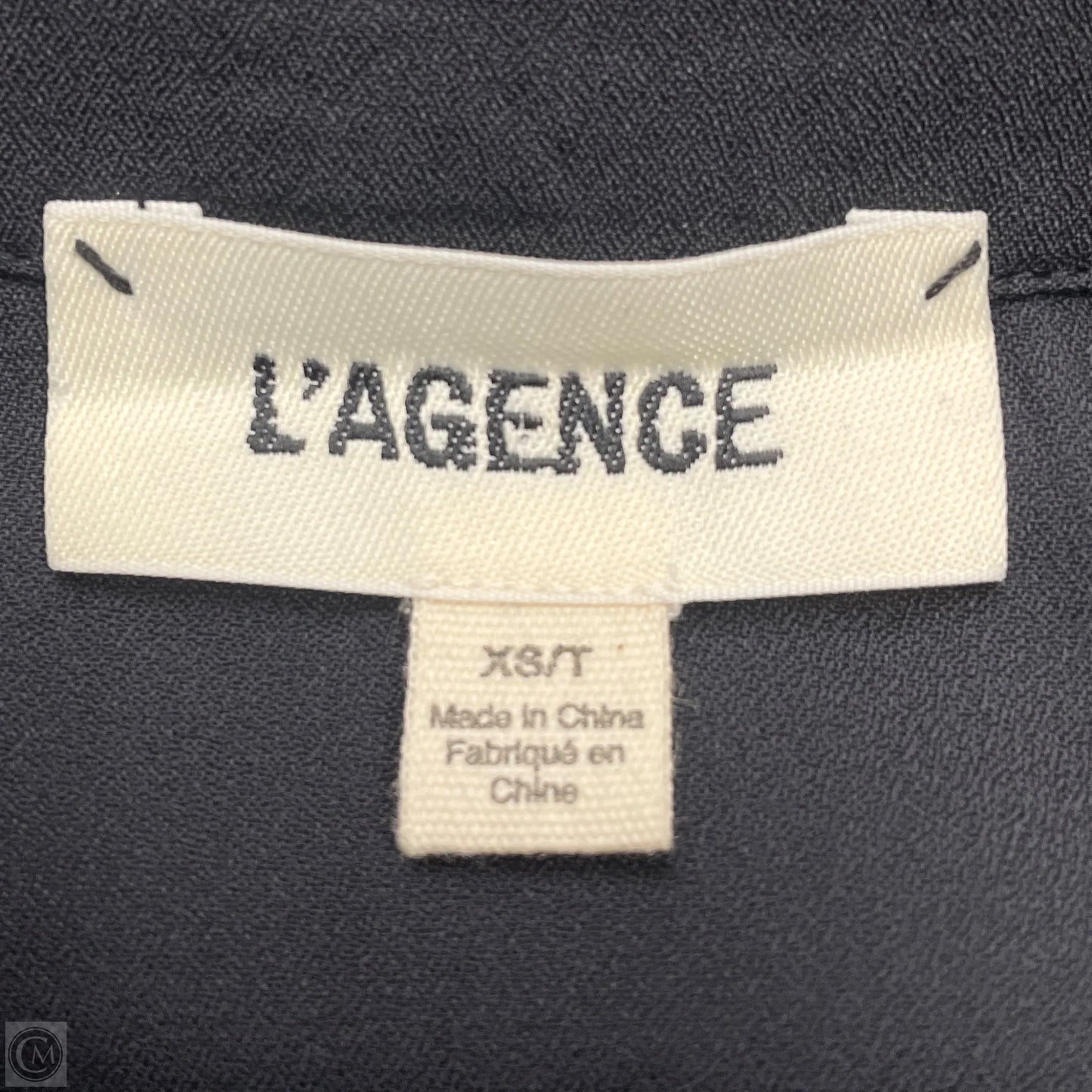 Top Long Sleeve By L Agence In Black, Size: Xs